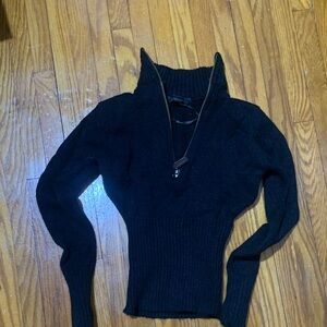 Forever 21 Black Cowl Neck Sweater